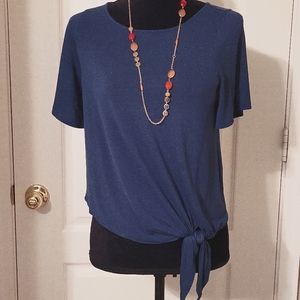 EUC XSP Loft Turquoise Short Sleeve Shirt